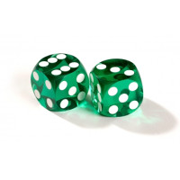 Official backgammon precision dice 13 mm Green Official backgammon precision dice 13 mm Green